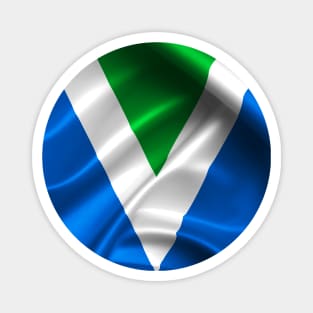 Vegan Flag on shiny clothing Magnet